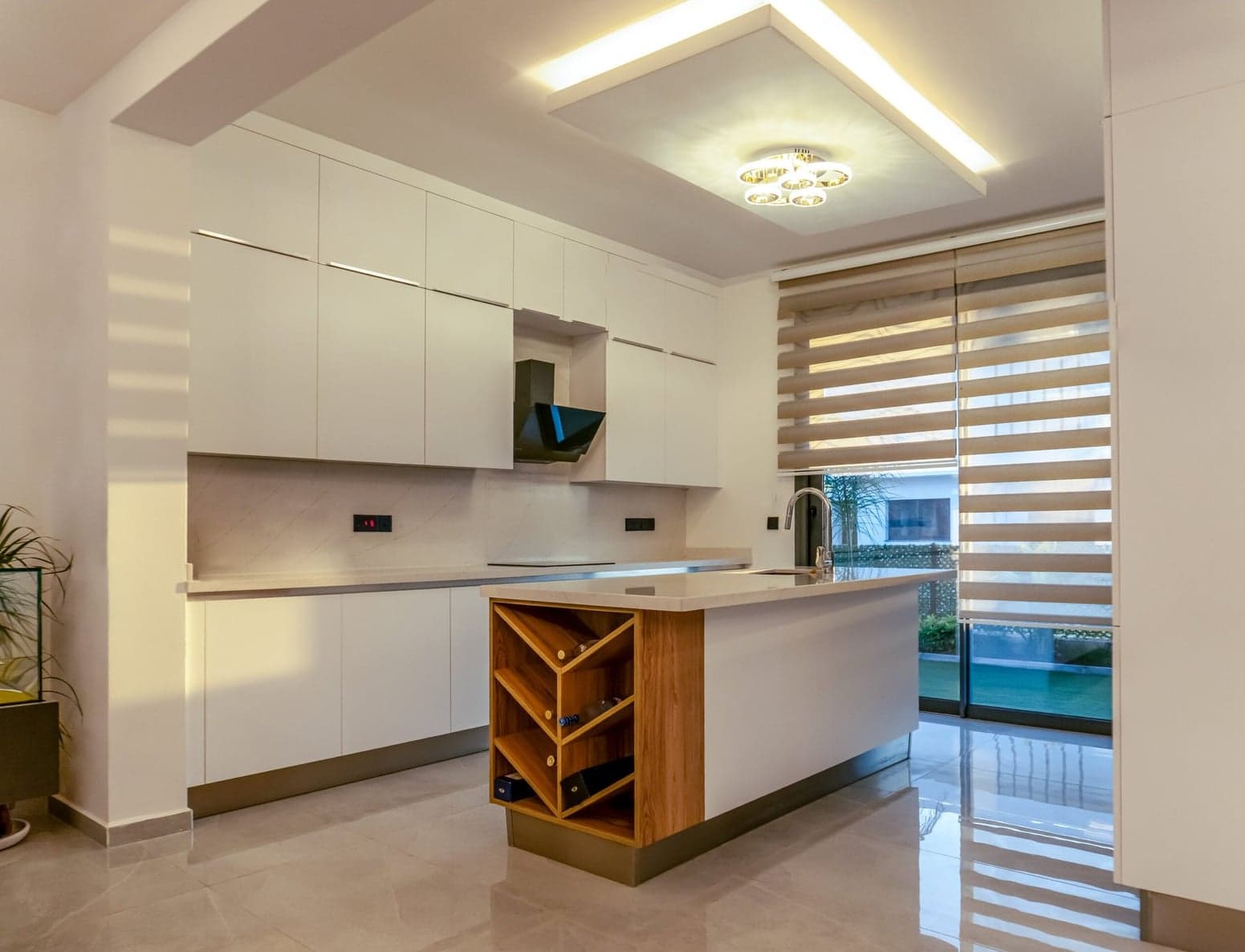 Kitchen with island in a Richmond Park home